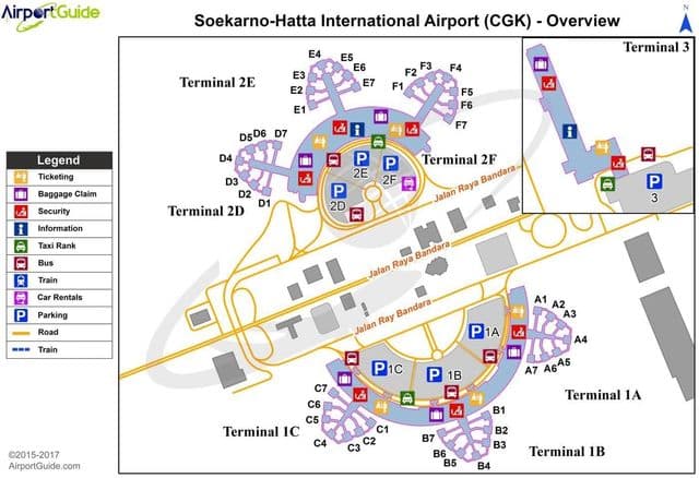 Jakarta airport terminal map