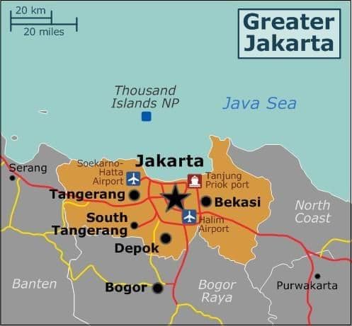 Jakarta airports map
